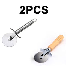 Load image into Gallery viewer, Stainless Steel Pizza Single Wheel Cut Tools Diameter 6.5CM Household Pizza Knife Cake Tools Wheel Use For Waffle Cookies
