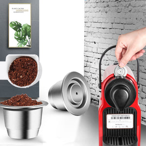 ICafilasSVIP Link Capsule For Nespresso Reutilisable Inox Refillable Capsule Crema Espress Reusable Refillable For Nespresso