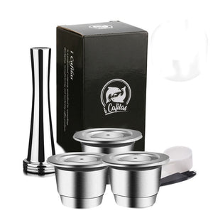ICafilasSVIP Link Capsule For Nespresso Reutilisable Inox Refillable Capsule Crema Espress Reusable Refillable For Nespresso