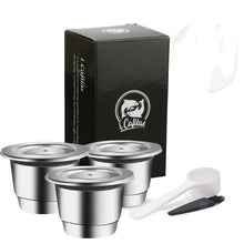 Load image into Gallery viewer, ICafilasSVIP Link Capsule For Nespresso Reutilisable Inox Refillable Capsule Crema Espress Reusable Refillable For Nespresso
