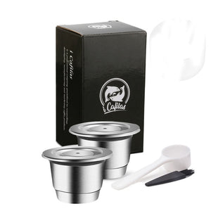 ICafilasSVIP Link Capsule For Nespresso Reutilisable Inox Refillable Capsule Crema Espress Reusable Refillable For Nespresso