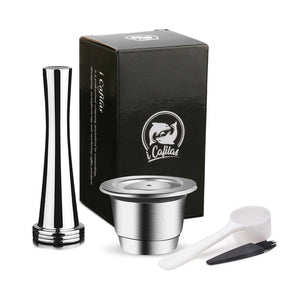 ICafilasSVIP Link Capsule For Nespresso Reutilisable Inox Refillable Capsule Crema Espress Reusable Refillable For Nespresso